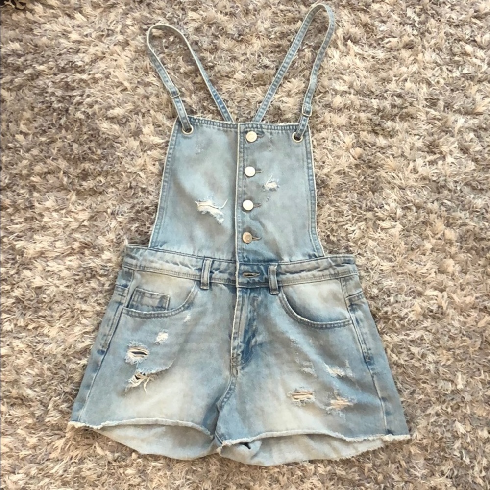 Blue Jean overall shorts